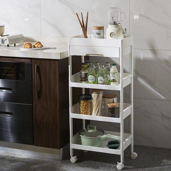 厂家现货置地式简约厨房收纳架 多功能塑料收纳置物架 可移动,收纳整理,暖气片置物架,淘宝优惠券,粉丝福利购,淘宝优惠卷