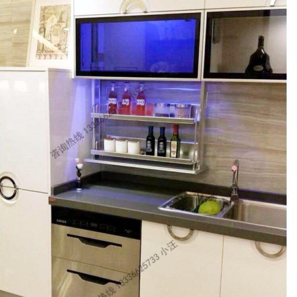 浩东厨房吊柜电动升降拉篮橱柜升降机遥控感应智能上下自动调味架,家装主材,拉篮,淘宝优惠券,粉丝福利购,淘宝优惠卷