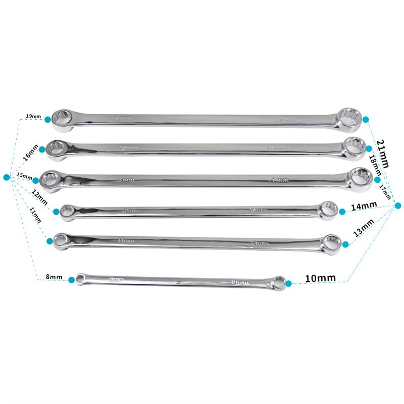 6件套快速扳手 加长 航空扳手 特长四轮定位底盘双梅花扳手 汽修