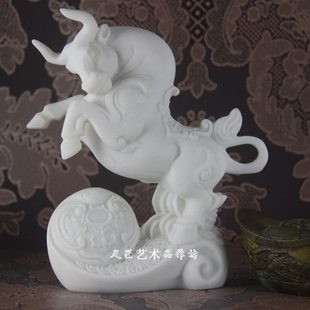 十二生肖牛石雕牛气冲天家居办公室书房创意时尚小摆件礼品工艺品