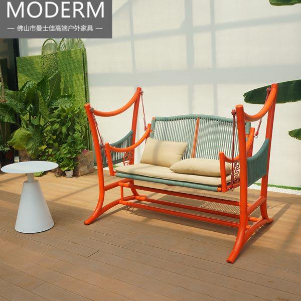 户外双人秋千庭院花园摇椅室内阳台休闲吊椅室外不锈钢网红秋千床