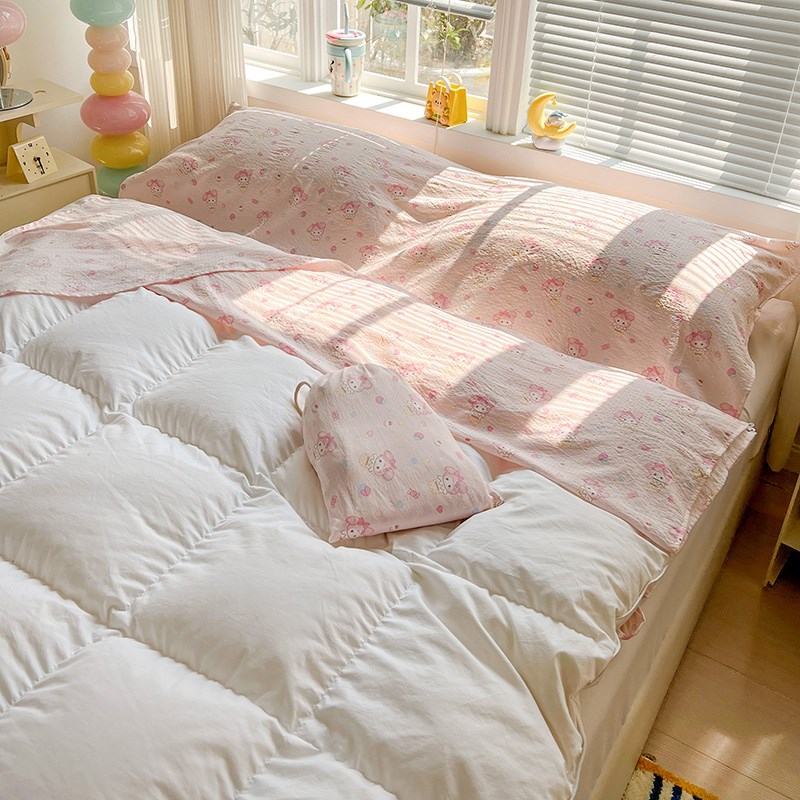 云感双层纱旅行床上隔脏睡袋可洗住酒店便携防脏床单W出差旅游神