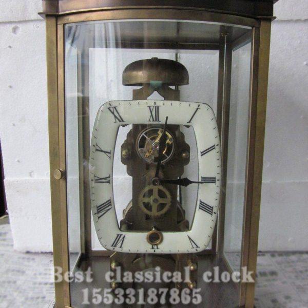 钟 古典机械纯铜座钟 老式发条上弦台钟 陀飞轮钟 样板间 仿古董