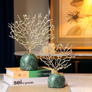 高端摆件发财树寓意客厅酒柜玄关摆设旺宅售楼处大堂办公室装饰品