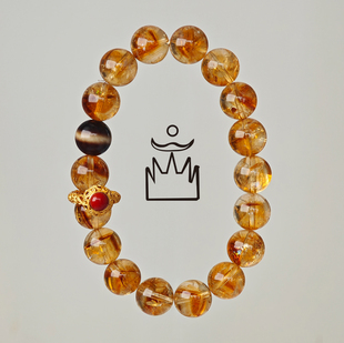 手串 天然黄塔晶天珠南红跑环招财手链黄水晶饰品正品 矣太 真君