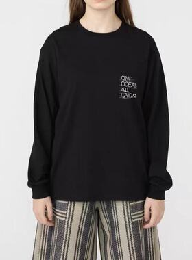拆解制!nanam1ca OOAL Graphic L/S Tee字母印花圆领长袖T恤宽松