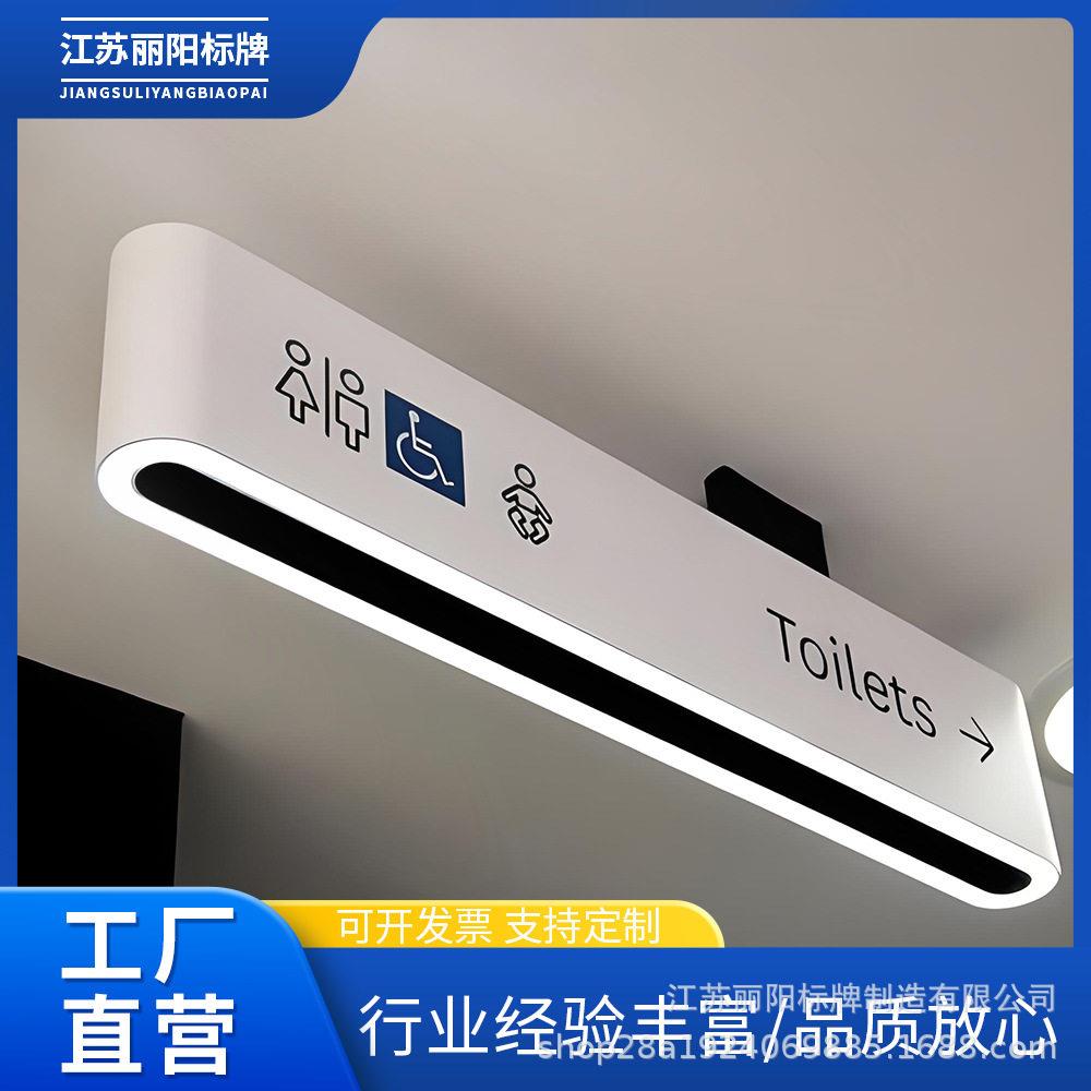 商场悬挂式吊牌灯箱地下车库地铁站出入口吊顶双面发光灯箱指引牌