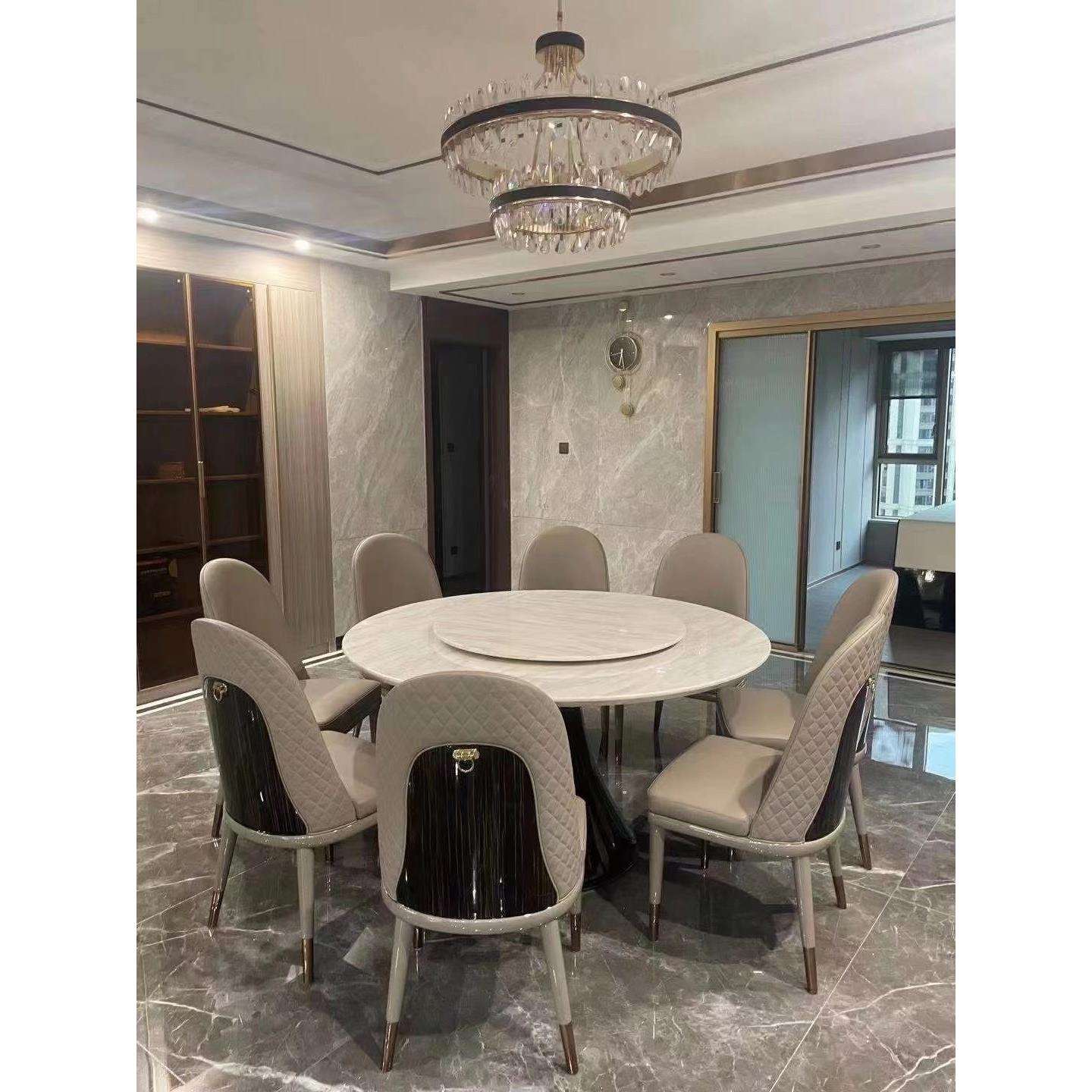 意式红榉木长方形餐桌小户型餐椅轻奢创意家用餐桌椅