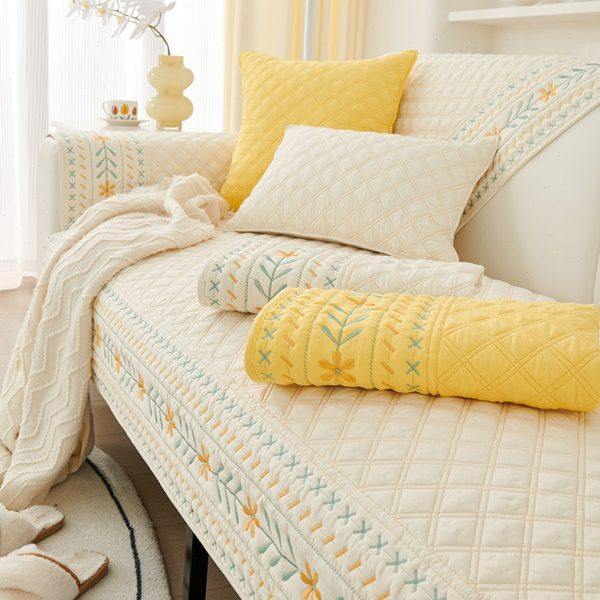 小清新沙发垫四季通用棉简约坐垫子盖布全防滑沙发套罩2024新款,居家布艺,沙发垫,淘宝优惠券,粉丝福利购,淘宝优惠卷