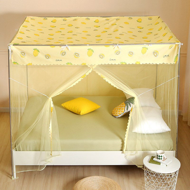 家用蚊帐卧室老g式加密加厚防尘顶1.5m大学生宿舍单人床上下铺通