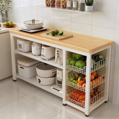 厨房置物架多功能菜篮子切菜台微波炉锅具收纳架边柜多层桌子,厨房/烹饪用具,果蔬置物架/篮/框,淘宝优惠券,粉丝福利购,淘宝优惠卷