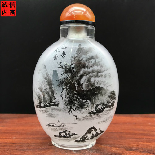 衡水鼻烟壶内画民间工艺 纯手工非遗瓶内J画 外事中国特色商务礼