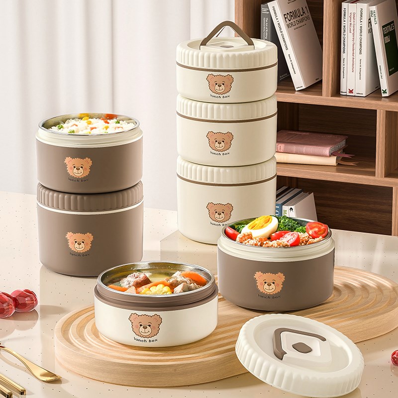 2025新款保温j饭盒304不锈钢上班族微波炉加热学生专用便当盒餐盒