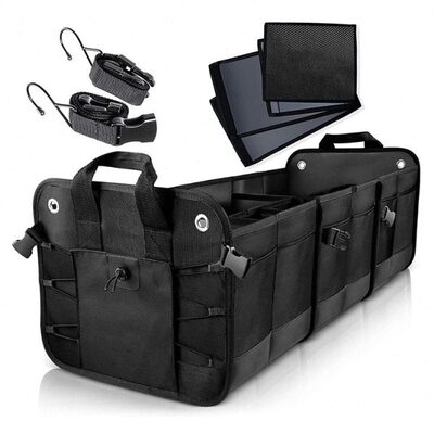 现货后备箱储物箱汽车用品1680D牛津布汽车折叠车载收纳箱子