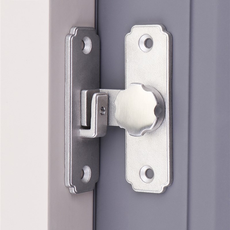 室内房门免打孔防l盗不锈钢门扣卫生间移门插销锁扣推拉门直角门