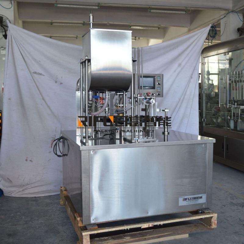 绿豆冰沙灌装封口机酸奶杯塑杯封口机全自动蜂蜜勺子机设备厂家