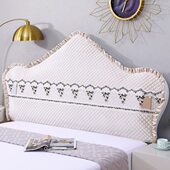 现货速发欧式 全包床头罩保护套床头套半圆防尘罩夹棉加厚弧形不规