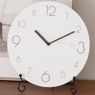 桌面时钟摆台式座钟家用闹钟客厅静音台钟简约钟表摆件摆放式摆钟