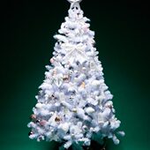 老丈人白色圣诞树家用1.5m发光圣诞节商用橱窗1.8 2.1m装 饰树套餐