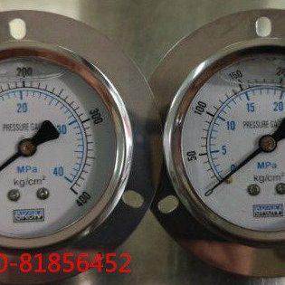 轴向耐震带前边压力表YTN-60ZT 40MPa 400Kg 35MPa 350Kg M14X1.5