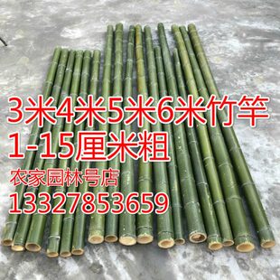 竹竿3米4米5米6米长粗大毛竹竹竿子晾衣杆子工地用搭架毛竹杆竹子