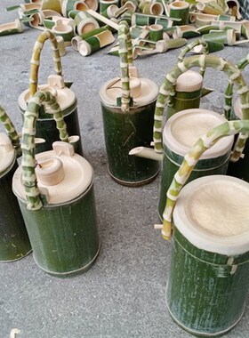 竹制花草茶壶水  原生态竹茶可壶茶杯泡茶壶茶具套装壶以装热开水
