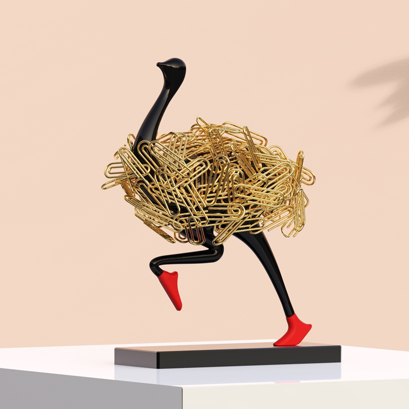 文创礼品磁吸g回形针座u形夹收纳盒创意个性装饰摆件办公商务礼物