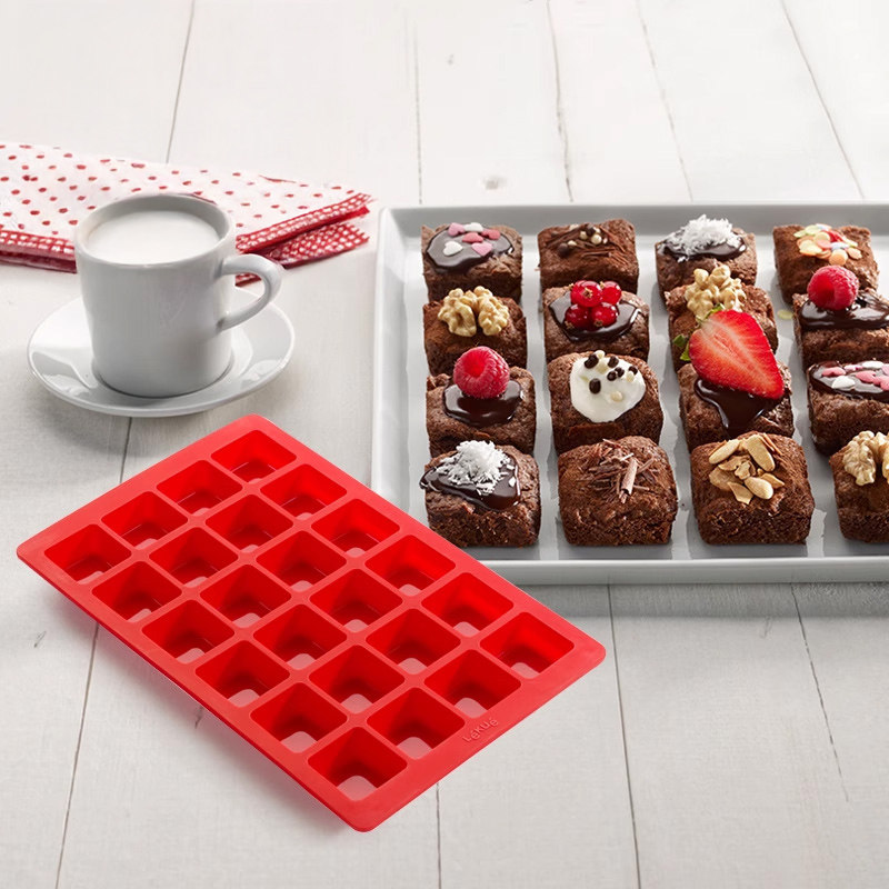 LEKKUE乐葵布朗尼模具小蛋糕烘焙工具家用小号迷你24连模西点硅胶,厨房/烹饪用具,烘焙模具,淘宝优惠券,粉丝福利购,淘宝优惠卷