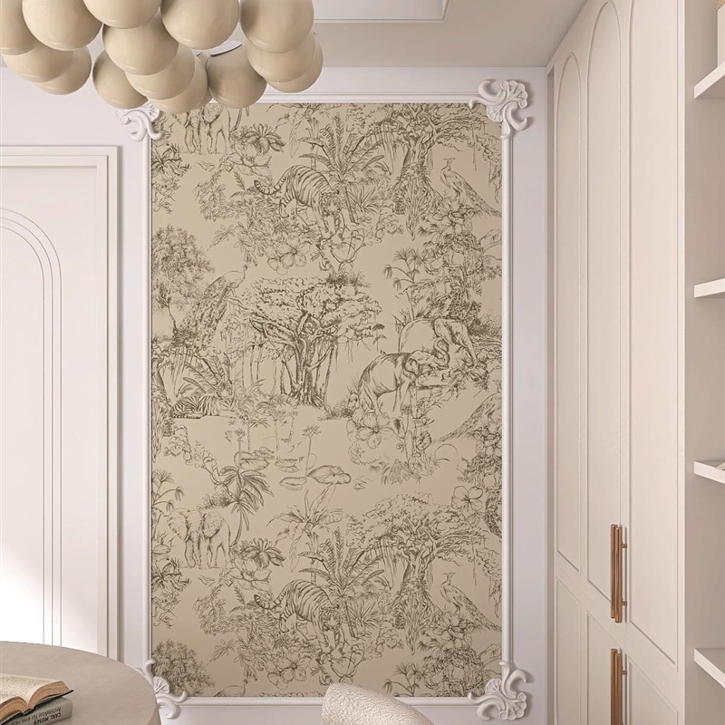 法式壁纸3d立体覆古森林电视背景墙壁布客厅N装饰墙纸卧室墙布壁