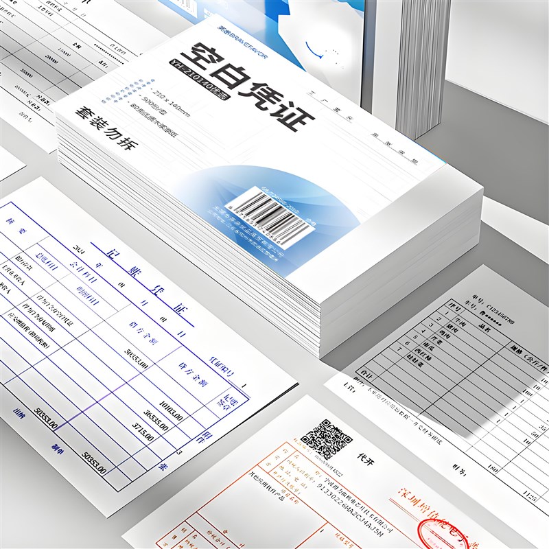 加厚空白凭证纸通用增票o240140加厚80g财务会计凭证纸a5凭证纸