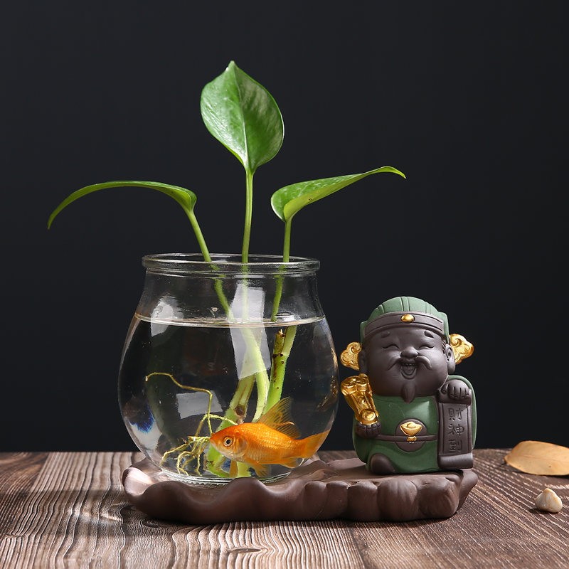 创意绿萝水d培植物玻璃透明养花花瓶插花容器花盆器皿桌面装饰摆