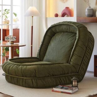 人类狗窝布艺沙发小户型客厅可折叠躺椅奶油风单人榻榻米懒人沙发