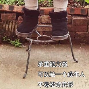 三角架火炉户外野炊柴火三脚架锅架圆钢筋圈烧烤炉架火盆三角中小