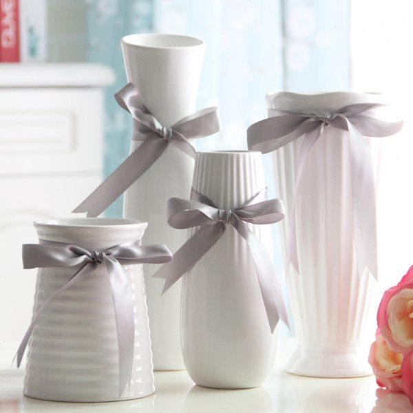 白色花瓶陶瓷创意时尚现代简约日式风格小号家居家饰干花插花花器,家居饰品,花瓶,淘宝优惠券,粉丝福利购,淘宝优惠卷