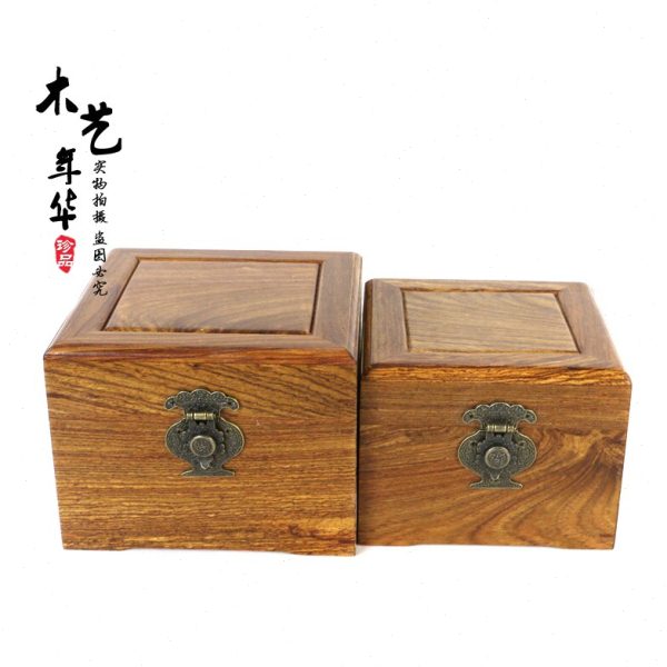 红木盒子花梨木正方形紫砂壶茶壶茶具收藏盒素面包装礼品盒收纳盒图片