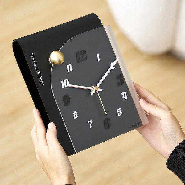 WOZOOM屋准现创意客厅桌面时钟酒柜座钟氛围感时钟摆件装饰品,家居饰品,立钟/落地钟,淘宝优惠券,粉丝福利购,淘宝优惠卷