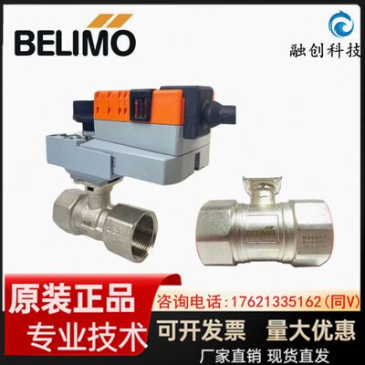 搏力谋电动比例调节开关二三通温控球阀R2032执行器LR24A-SR Z220