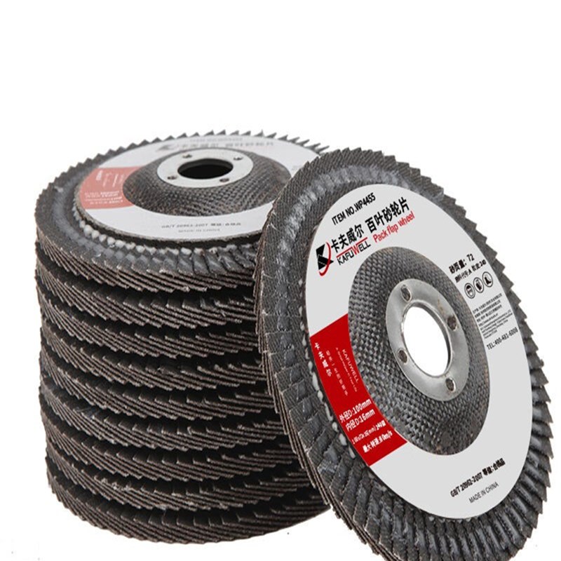 卡夫威尔b 角磨机百叶片砂轮片抛光打磨片100*72*16mm 60目 WP445