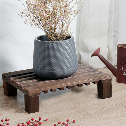 阳台花架实木花盆架落地式置物架绿D萝花架防腐木网红款花盆鱼缸