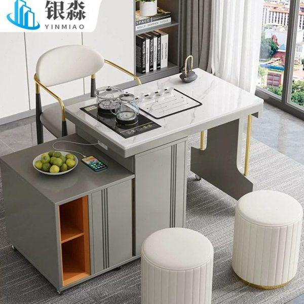 轻奢岩板茶台现阳台可移动茶桌家用茶边柜简约小型茶车泡茶桌子,商业/办公家具,茶台/茶桌,淘宝优惠券,粉丝福利购,淘宝优惠卷