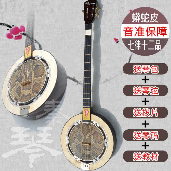 秦琴乐器正品蛇皮弹拨三弦专业演奏老式梅花琴戏剧伴奏民族三玄琴