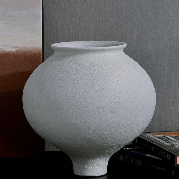 粗陶白花瓶新中式民宿酒店陶瓷摆件复古侘寂风居家客厅装饰品陶罐,家居饰品,花瓶,淘宝优惠券,粉丝福利购,淘宝优惠卷