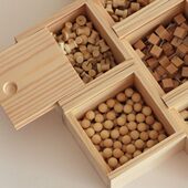 大头钉 按钉木盒装 木质图钉创意工字钉 软木板留言钉方块圆形图钉