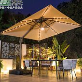 户外遮阳伞庭院伞摆摊大太阳伞花园伞别墅露台大型方形室外罗马伞
