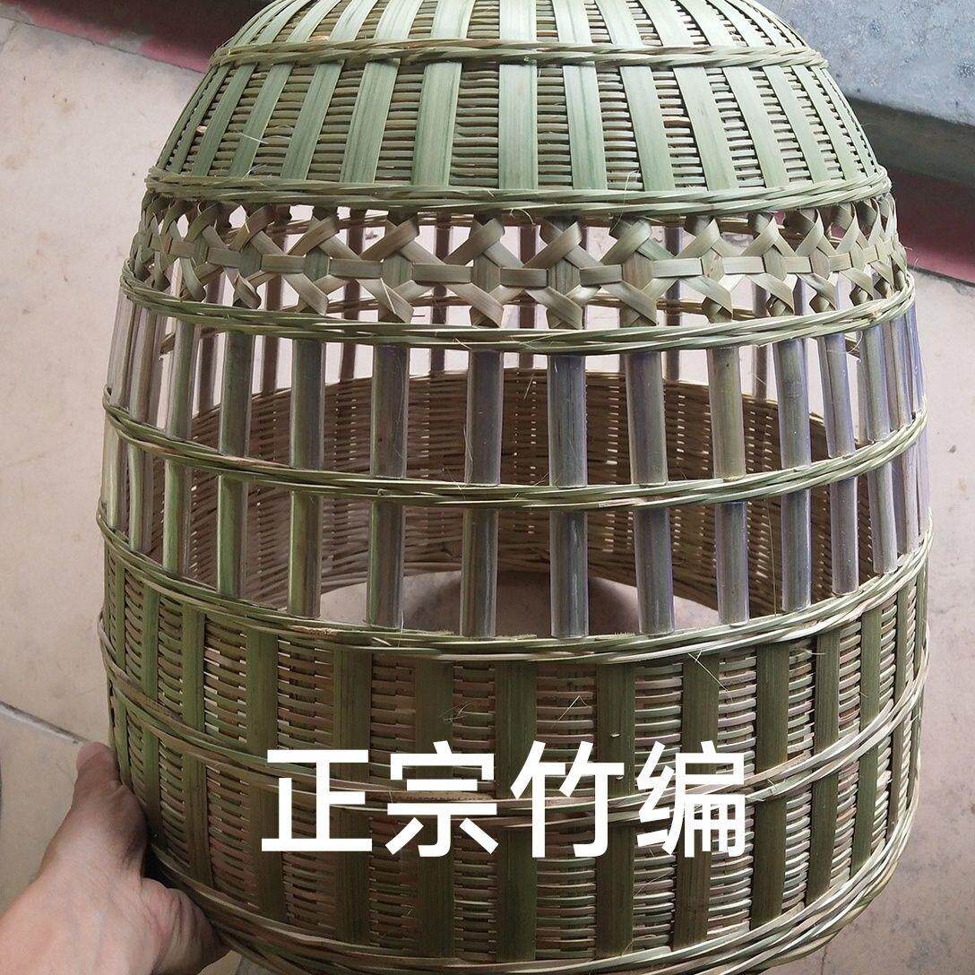 竹编鸡煤笼斗鸡竹笼底竹制宠物提笼锦鸡养殖笼手工竹编鸡媒训练笼