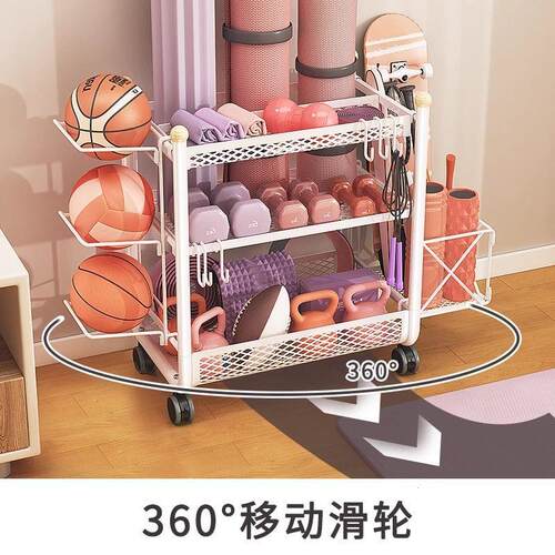 瑜伽垫带轮运动器材收纳