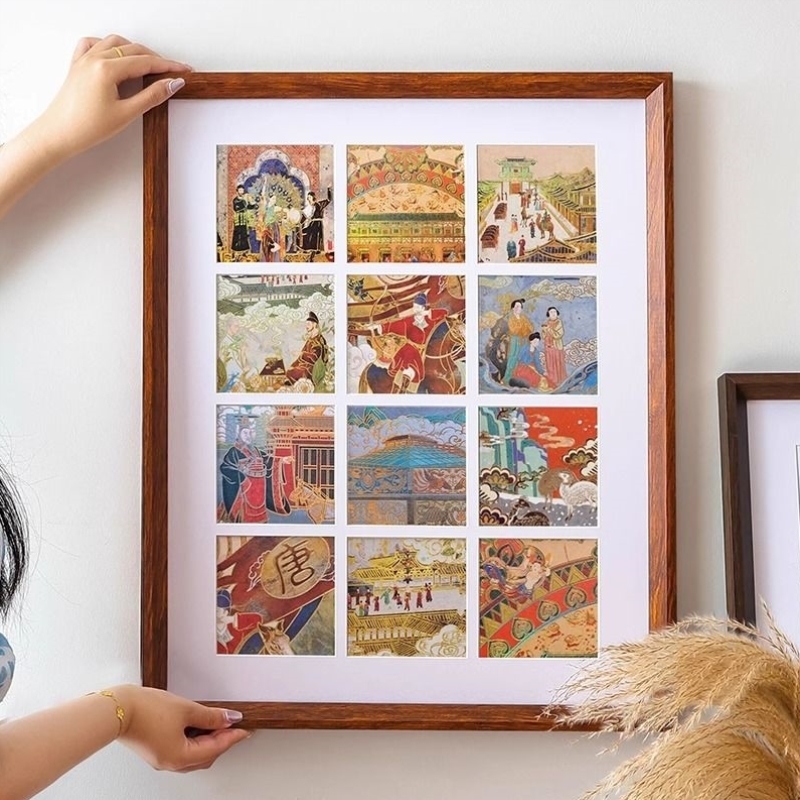 实木相框摆台挂墙情侣拍立得12宫格宝宝纪念4寸20寸洗照片定制diy