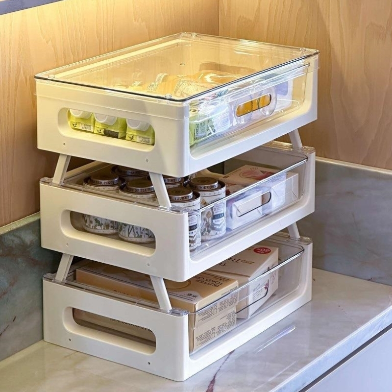 桌面收纳盒咖啡茶包整理盒透明抽屉式置物架