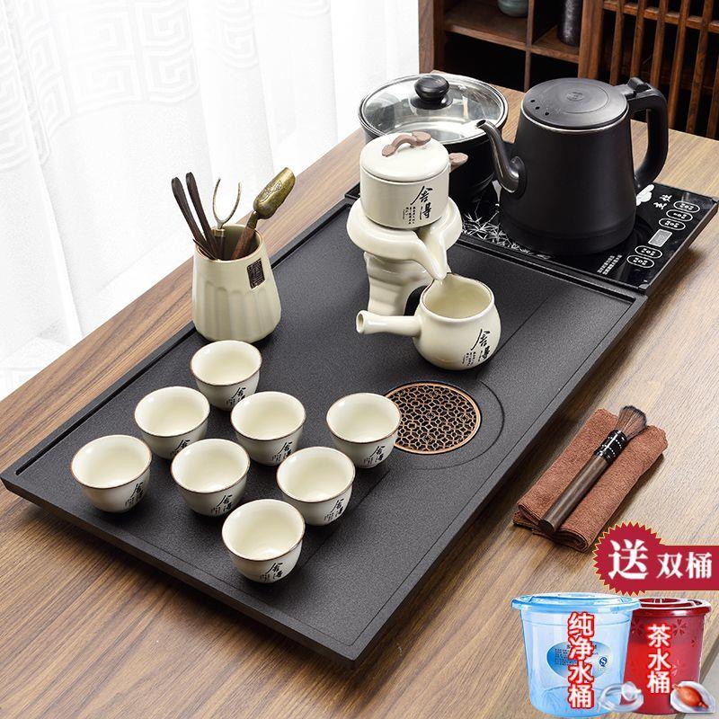 乌金石茶盘整套功夫茶具