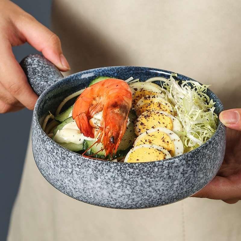 日式餐具手柄碗家用水果
